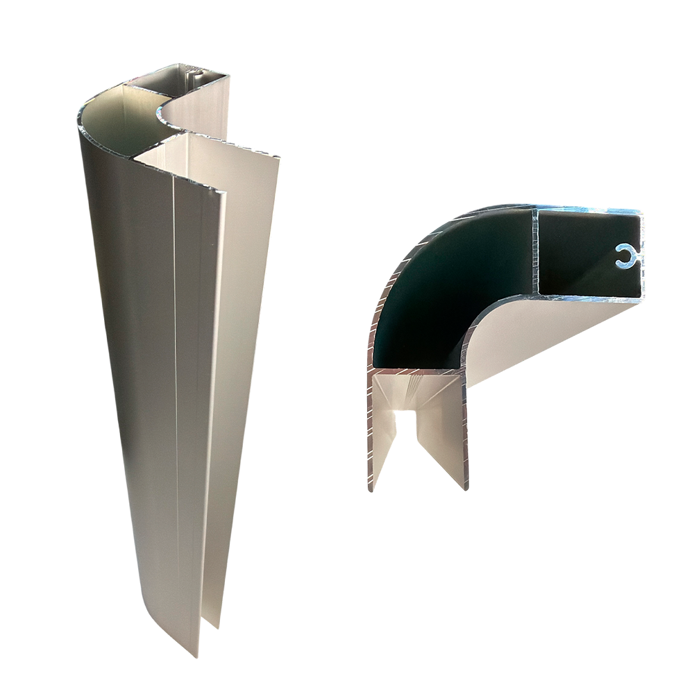 Sivusuojan päätyprofiili 90°, 450 mm